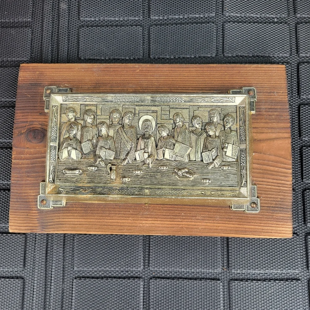 THE LAST SUPPER. LA ULTIMA CENA DE JESUS Vintage WALL ART 3D.